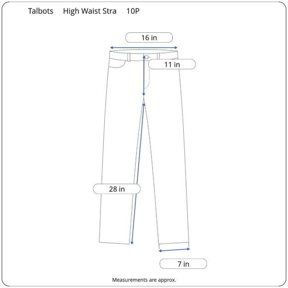 Talbots Womens Stretch Corduroy Pants High Waist Straight Leg Petite Size 10p - Picture 3 of 11